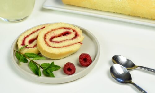 Roulé à la framboise