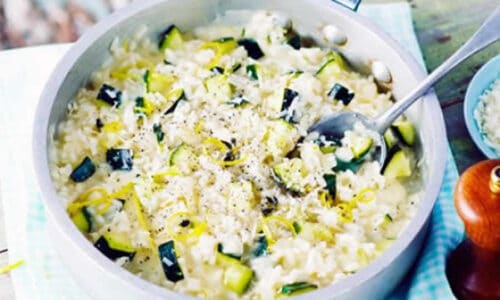 Risotto jambon-courgettes